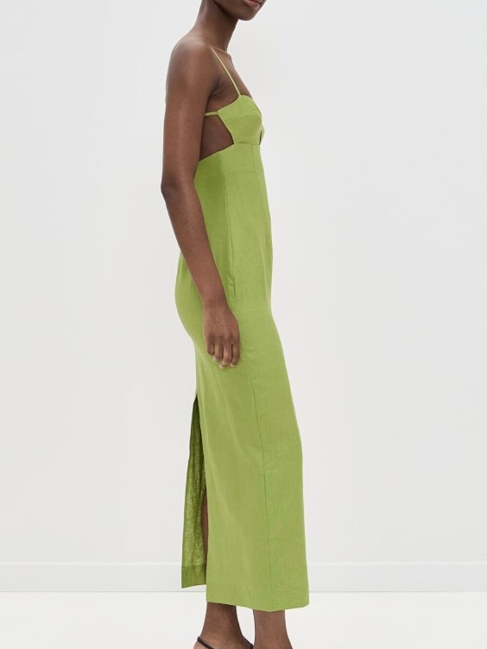 NWT Reformation Malibu Linen Maxi Dress Stellar Size 6 - Picture 5 of 10